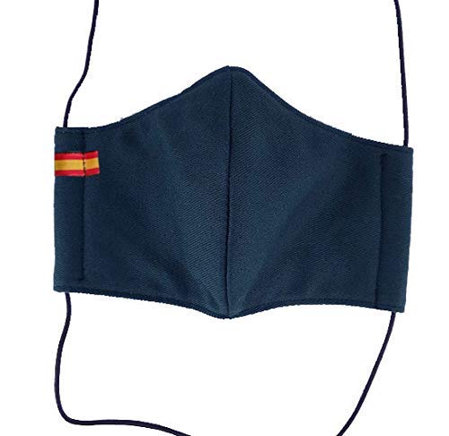 Mascarilla Lavable Reutilizable Azul con Bandera
