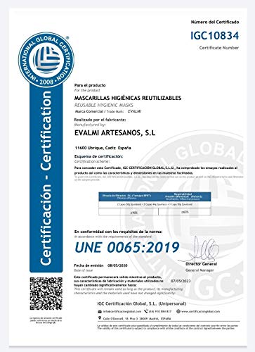 Mascarilla Lavable Reutilizable Azul con Bandera