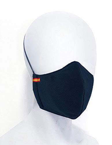 Mascarilla Lavable Reutilizable Azul con Bandera