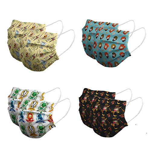 Mascarillas Higiénicas Reutilizables con Licencia- Pack de 8-10 lavados - Fabricadas en España (Harry Potter, 6-9 años)