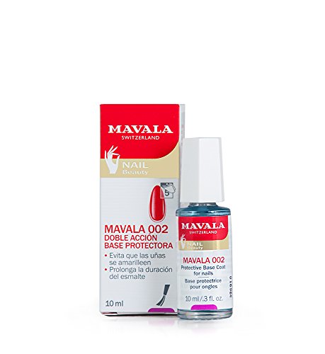 Mavala 002 Base de Manicura Protectora de Doble Acción que Protege las Uñas y Alarga la Duración del Esmalte, 10 ml