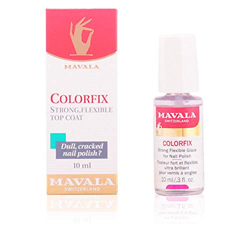 Mavala Colorfix Top Coat Esmalte de Uñas que Prolonga la Duración de la Manicura | Da Brillo - Refuerza - Elastiza, 10 ml