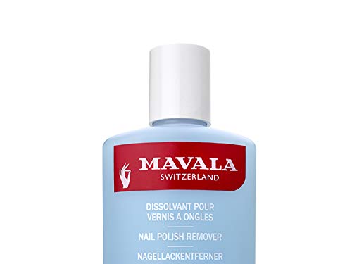 Mavala Quitaesmalte Azul de Uñas con Acetona con Glicerina y Aceite de Ricino | Recomendado para Uñas Frágiles, Secas y Quebradizas, 100 ml