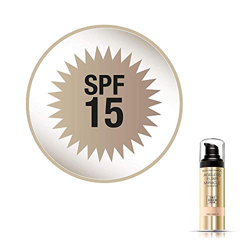 Max Factor Ageless Elixir 2 en 1 Base de Maquillaje + Sérum, Tono 40 Light Ivory - 4 gr