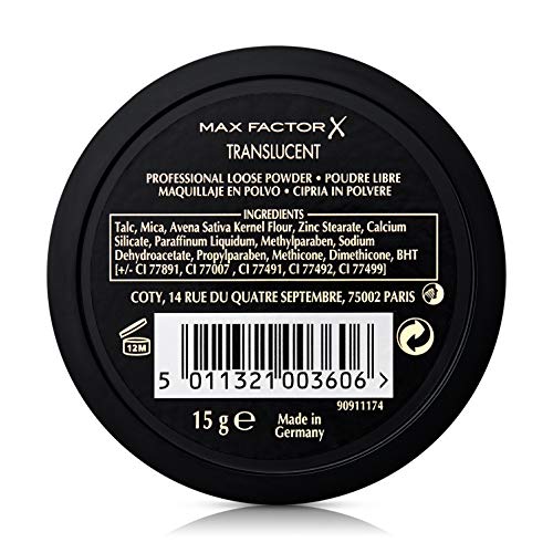 Max Factor Loose Powder Polvos Compactos Tono 0 Translucent, 15g (81597760)