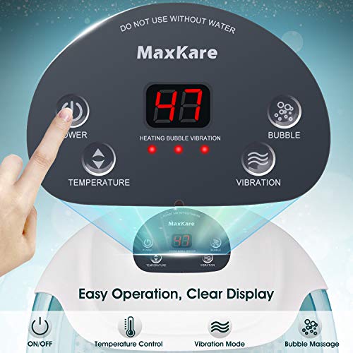 MaxKare Masajeador de Pies Hidromasaje para Pies Spa /Baño con Agua Burbujas y Calor para Su Relajante y Rejuvenecimiento (Lago verde)