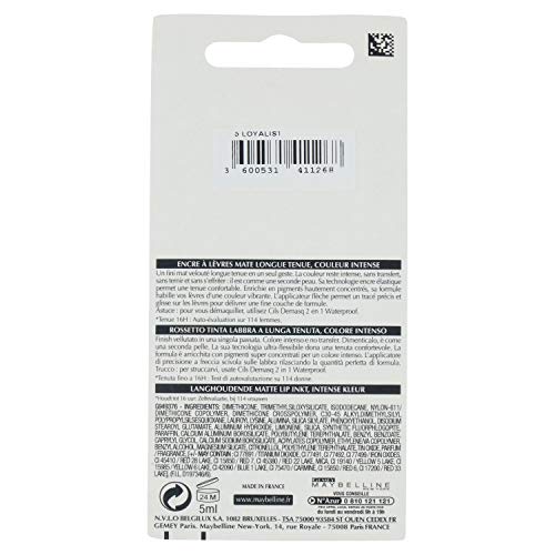 Maybelline, Barra de labios Superstay Matte Ink (tono 5 Loyalist)