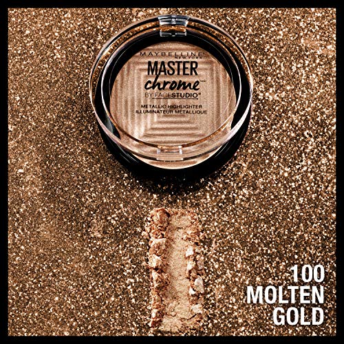 MAYBELLINE FaceStudio Master Chrome Metallic Highlighter - Molten Gold Or Fondu