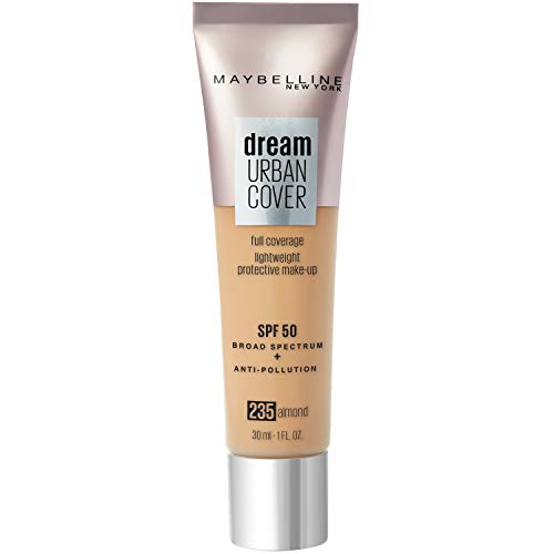 Maybelline New York Dream Urban Cover Tono 235 Almond Base de Maquillaje con Spf 50 y Antioxidantes 21 g