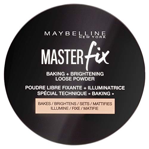 MAYBELLINE New York Master Fix - Baking Powder Banana, Polvos Traslúcidos Matificantes - 6 gr