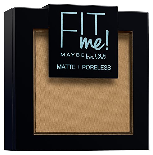 Maybelline Polvos Matificantes Fit Me Mate y Afinaporos Tono 350 Caramel Pieles Muy Oscuras - 9 gr