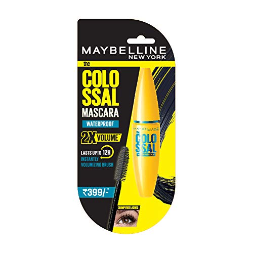 Maybelline Volum Express Colossal Mascara A Prueba de Agua, color Negro