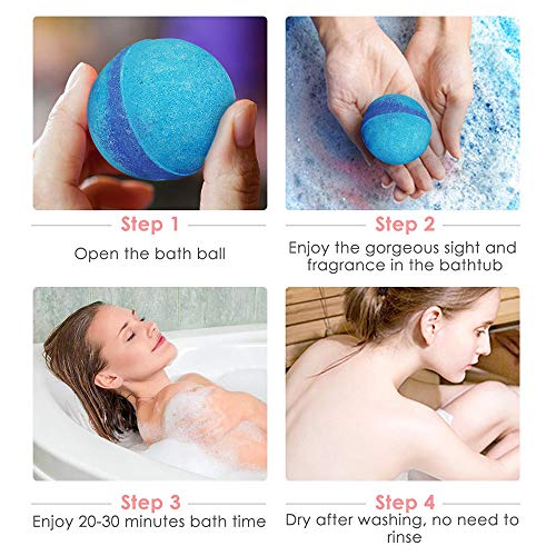 McNory 14 Bombas de Baño,Set Bolas de Baño con Aceites Esenciales,Bath bombs Baño de Burbujas,Sales de Baño,Navidad Dia de san valentin Regalo femenino