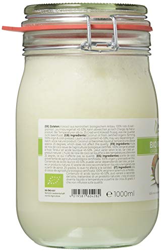 Meavita Aceite De Coco Orgánico, Virgen Y Prensado En Frío, 1000 ml