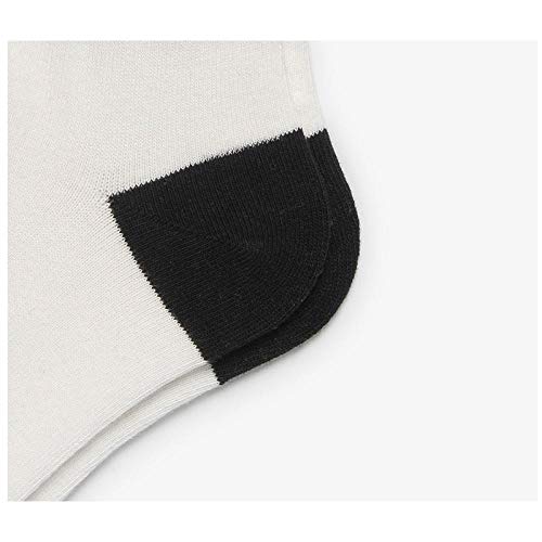 medias de relleno para niñas / 3 pares/mujer/tubo mediano otoño e invierno tubo largo calcetines a juego de color blanco y negro-I3_Talla única (37-43)