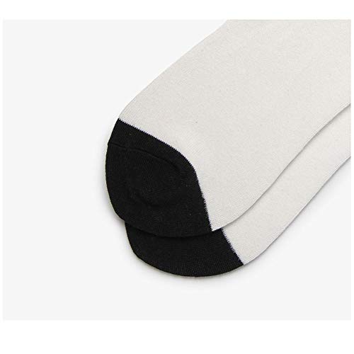 medias de relleno para niñas / 3 pares/mujer/tubo mediano otoño e invierno tubo largo calcetines a juego de color blanco y negro-I3_Talla única (37-43)