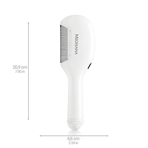 Medisana LC 860 peine eléctrico para piojos, peine contra piojos y liendres, peine para liendres, adecuado para perros y gatos