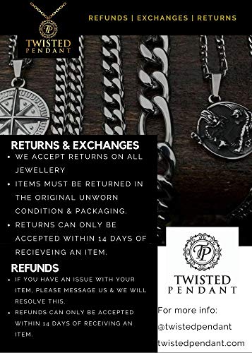 Medusa Medusa Colgante Collar Medusa Colgante Collar para Mujer Plata Acero Inoxidable Colgante Regalos con Cadena Figaro para Señoras 55,88 cm Caja de Regalo - Twistedpendant...