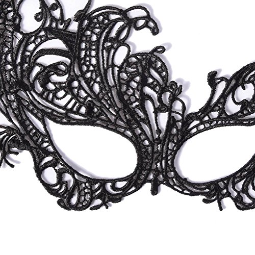 Meimask Lace Mask Lace Masquerade Máscaras Máscara de Ojo Veneciana Mujeres Sexy Eye Mask para Halloween Masquerade Carnival Party Costume Ball (4pcs)