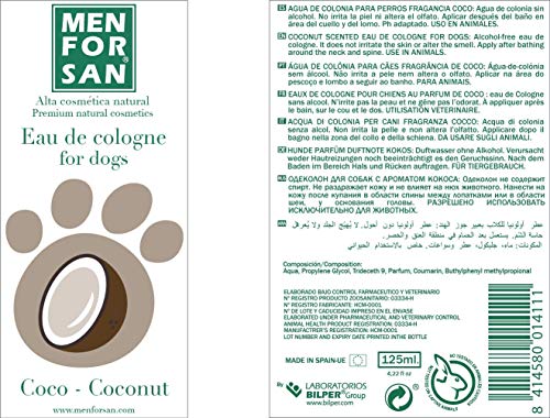 MENFORSAN Agua de Colonia para Perros Coco - 125 ml