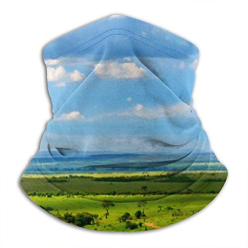 Merle House Máscara de bandana Neck Gaiter Tube, Ear Warmer Headband. Beautiful Landscape Africa Kenya Masai Mara Ultimate Thermal Retention