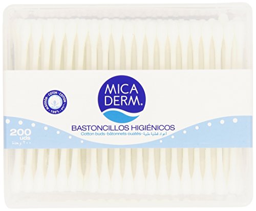 Mica Derm - Bastoncillos higiénicos - Algodón - 200 unidades