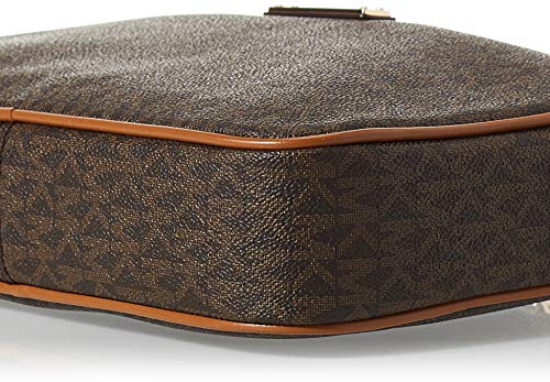 Michael Kors - Jet Set Travel Logo Crossbody, Bolsos bandolera Mujer, Marrón (Brown), 5x16.5x24.1 cm (B x H T)