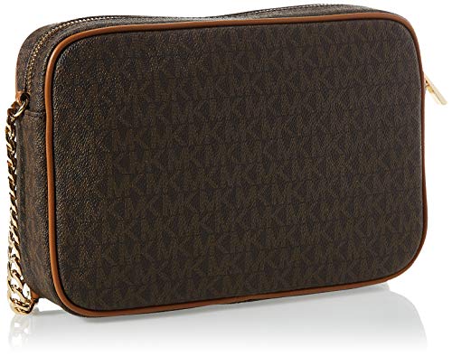 Michael Kors - Jet Set Travel Logo Crossbody, Bolsos bandolera Mujer, Marrón (Brown), 5x16.5x24.1 cm (B x H T)