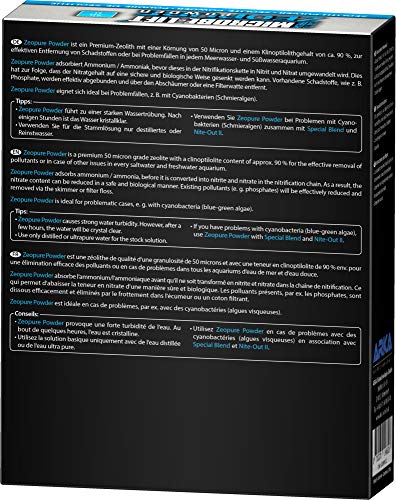 MICROBE-LIFT Zeopure Powder - Polvo de zeolita para Agua cristalina, Elimina contaminantes, Agua Dulce y Agua de mar