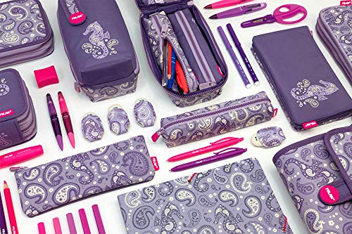 Milan 08872DP Kit 4 Estuches con Contenido Drops Estuches, 22 cm, Morado