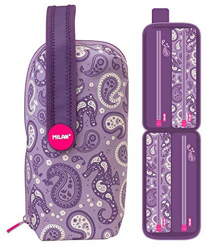 Milan 08872DP Kit 4 Estuches con Contenido Drops Estuches, 22 cm, Morado