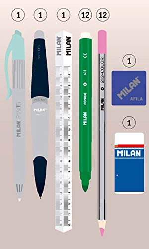 MILAN Kit 4 Estuches con Contenido Silver V Rosa