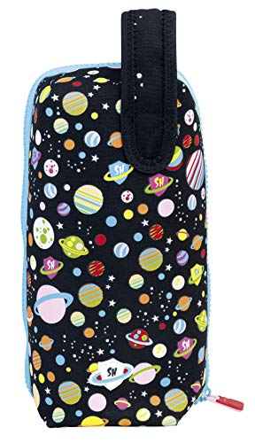 Milan Kit 4 Estuches con Contenido Super Heroes Space 1 Estuches, 22 cm, Rosa