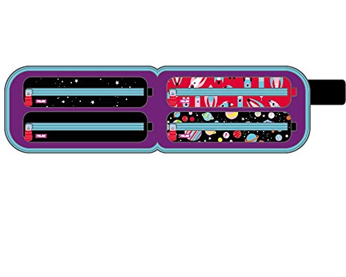 Milan Kit 4 Estuches con Contenido Super Heroes Space 1 Estuches, 22 cm, Rosa