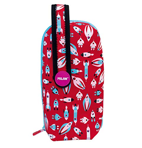 MILAN Kit 4 Estuches con Contenido Super Heroes Space Rosa 2 Estuches, 22 cm, Rosa
