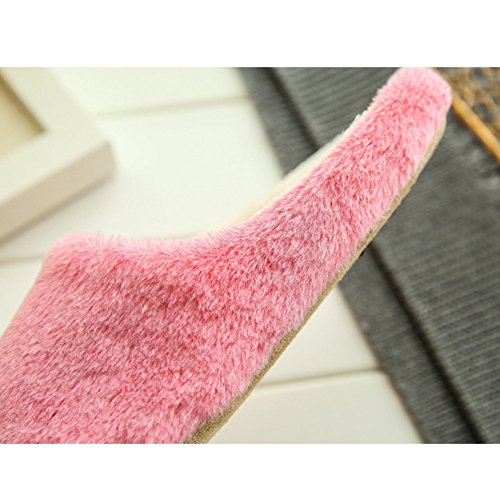 Minetom Pareja Zapatillas Mujer Hombre Primavera Invierno Otoño Zapatillas Interior Casa Caliente Estar Por Casa Suave Antideslizante Slippers Zapatos Slippers Pink EU 41