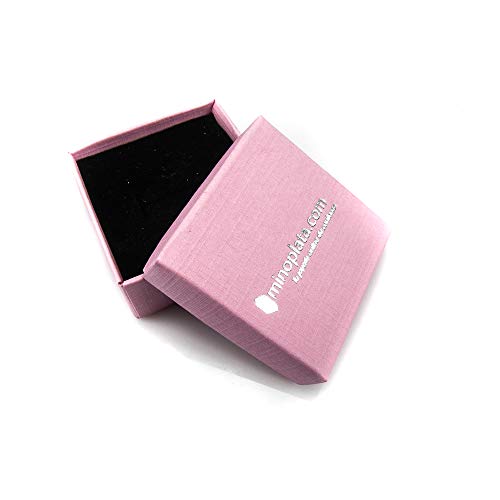 Minoplata Pendientes de Plata con bola fucsia 8 Mm. súper combinables con todo tipo de looks, ideales para mujeres divertidas