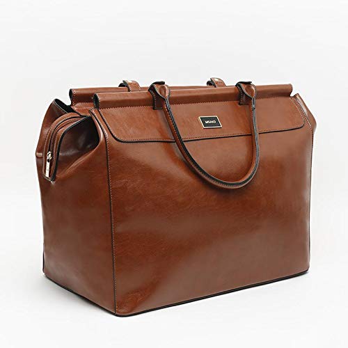 Misako Bolsa Cuby Fin de Semana | Bolso Grande para Fin de Semana y Viajes, Diseño Elegante, Bandolera Regulable, Color Camel, 27x46x38 cm