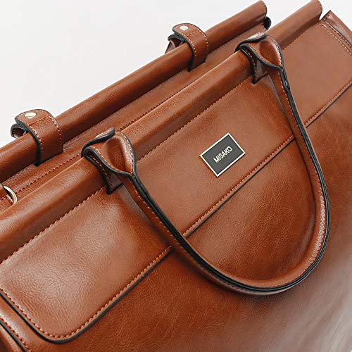 Misako Bolsa Cuby Fin de Semana | Bolso Grande para Fin de Semana y Viajes, Diseño Elegante, Bandolera Regulable, Color Camel, 27x46x38 cm