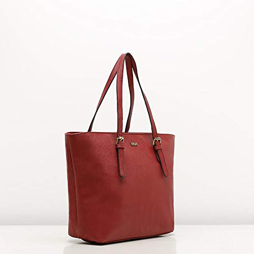 MISAKO - Bolso ASIAN Shopping 15 X 45 X 29 cm Símil Piel Burdeos | Bolso Tote MSK