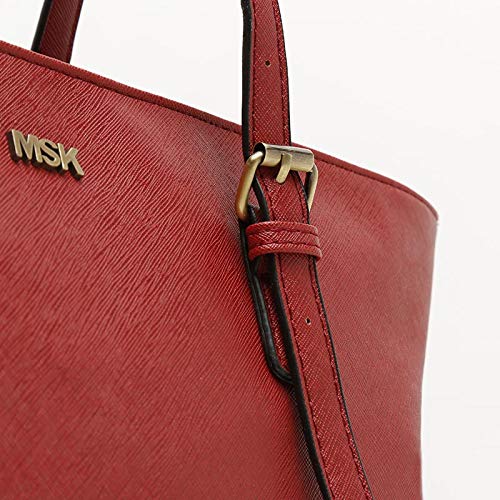 MISAKO - Bolso ASIAN Shopping 15 X 45 X 29 cm Símil Piel Burdeos | Bolso Tote MSK