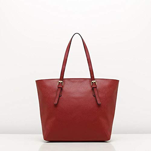 MISAKO - Bolso ASIAN Shopping 15 X 45 X 29 cm Símil Piel Burdeos | Bolso Tote MSK