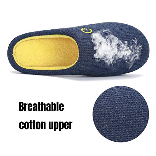 Mishansha Zapatillas de Estar por casa para Hombre Invierno Ultraligero cómodo y Antideslizante,Hombre Azul 44/45 EU