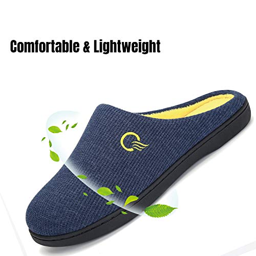Mishansha Zapatillas de Estar por casa para Hombre Invierno Ultraligero cómodo y Antideslizante,Hombre Azul 44/45 EU