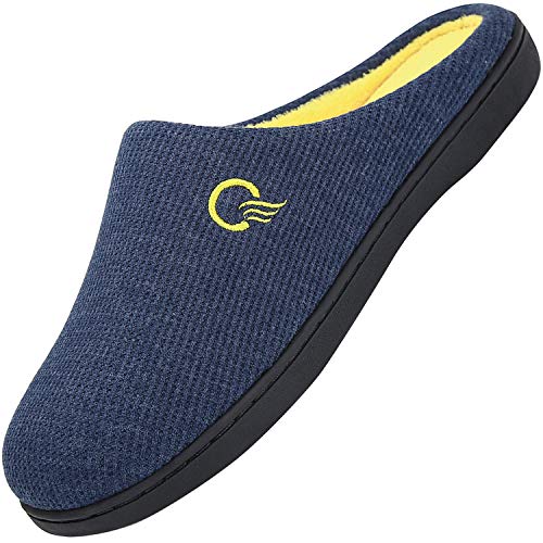 Mishansha Zapatillas de Estar por casa para Hombre Invierno Ultraligero cómodo y Antideslizante,Hombre Azul 44/45 EU