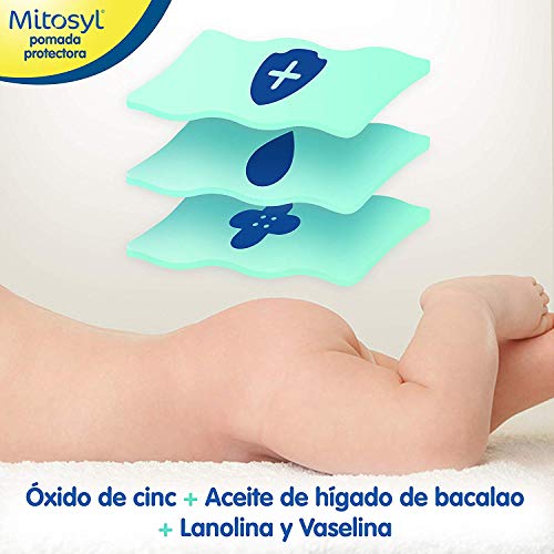 Mitosyl - Crema pañal, pomada protectora 65 g, previene y trata las irritaciones de la piel del bebé por rozaduras del pañal