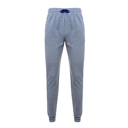 Miwaimao - Traje deportivo para hombre, 2 piezas, con cremallera y pantalones Gris claro Azul M