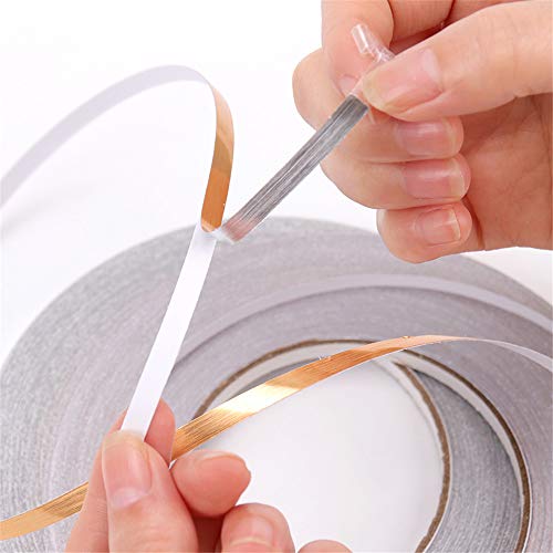 MLZYKYJZ Lámina Impermeable de PVC, Adhesivo de línea de grieta en el Piso - Cinta Adhesiva Cinta autoadhesiva Decoración de Azulejos de Esquina de Suelo para baño (0.5cmX50m, Oro)