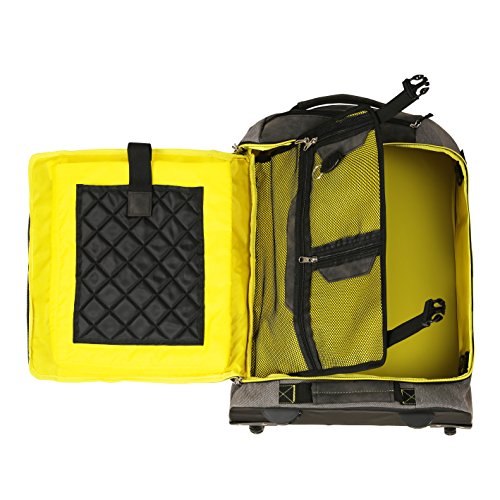 Mochila con Ruedas Compresible de 55x40x20 Manhattan (Gris/Amarillo)