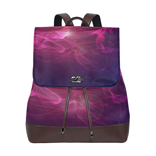 Mochila de piel sintética para mujer, color azul ahumado, color rojo